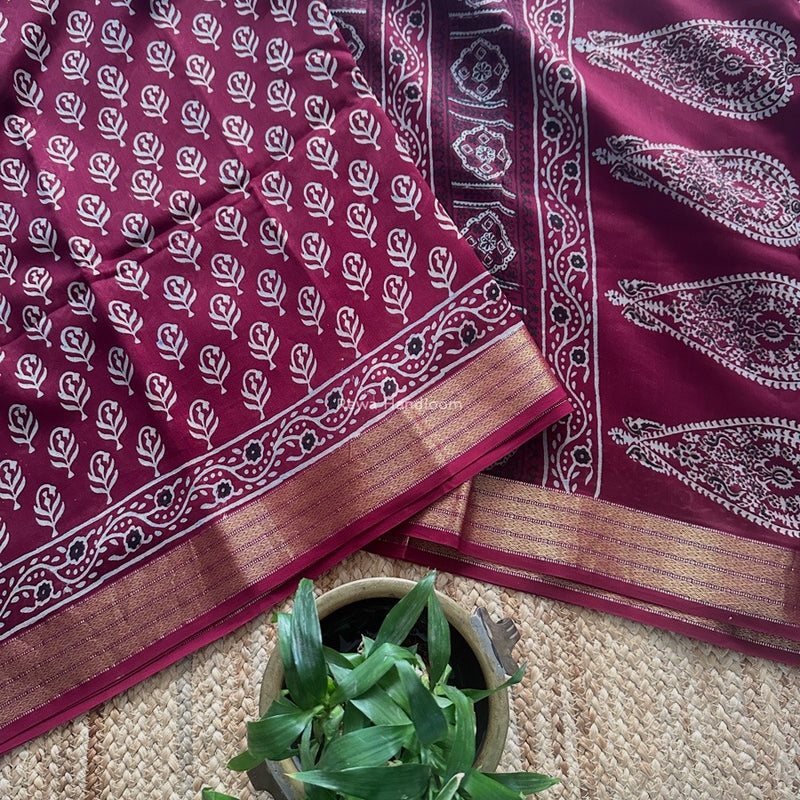 Maheshwari Bagh Print Saree