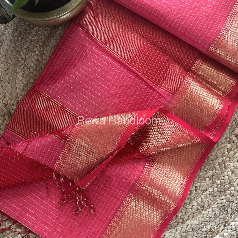Maheshwari Zari Checks Saree