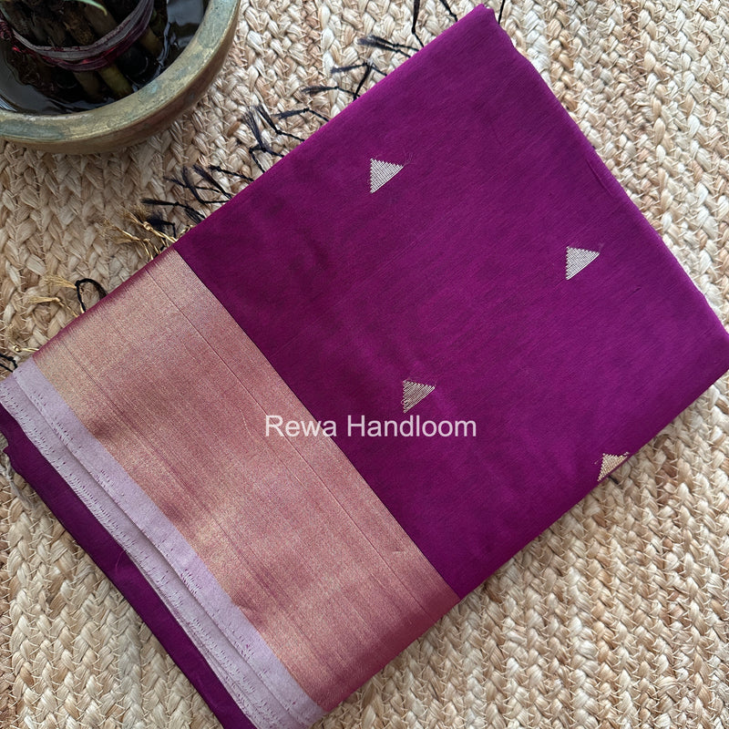 Magenta Triangle Butti Maheshwari Saree SB0190