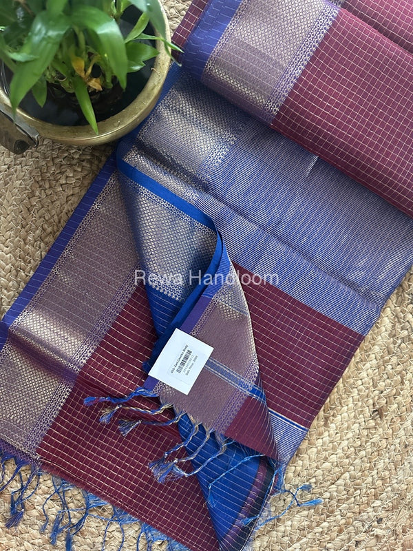 Maheshwari Zari Checks Saree