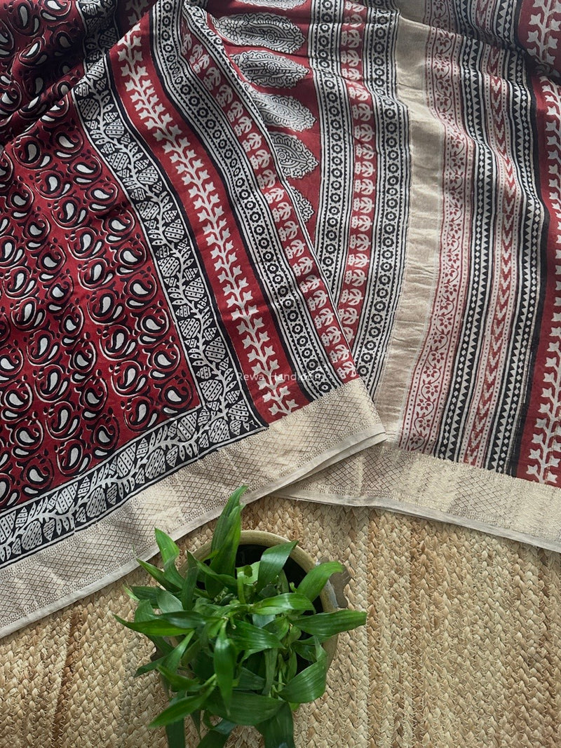 Maheshwari Bagh Print Saree