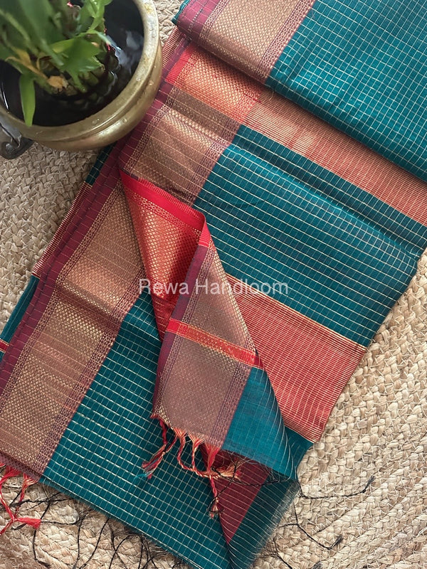 Maheshwari Zari Checks Saree 