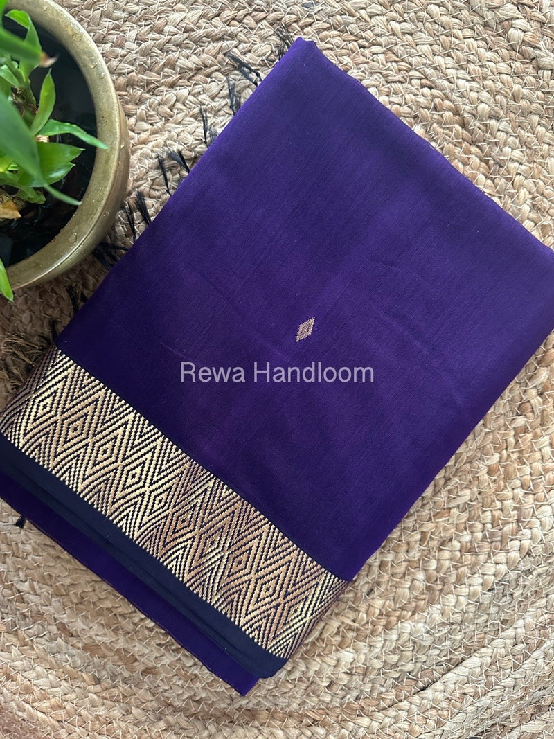 Violet Zari Butti Maheshwari Saree DBS07