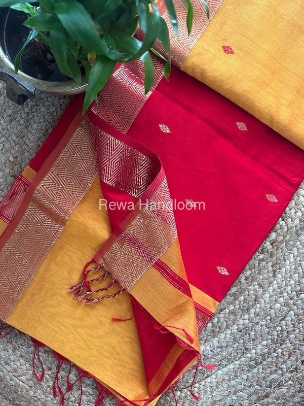Zari Butti Maheshwari Saree