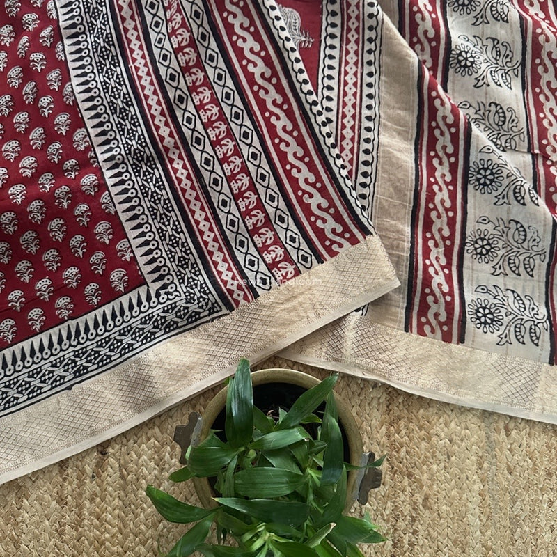 Maheshwari Bagh Print Saree