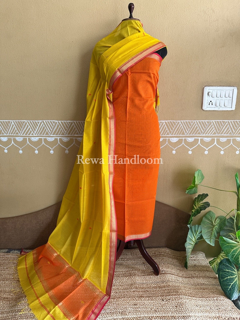 Maheshwari Motifs Top-Dupatta Set