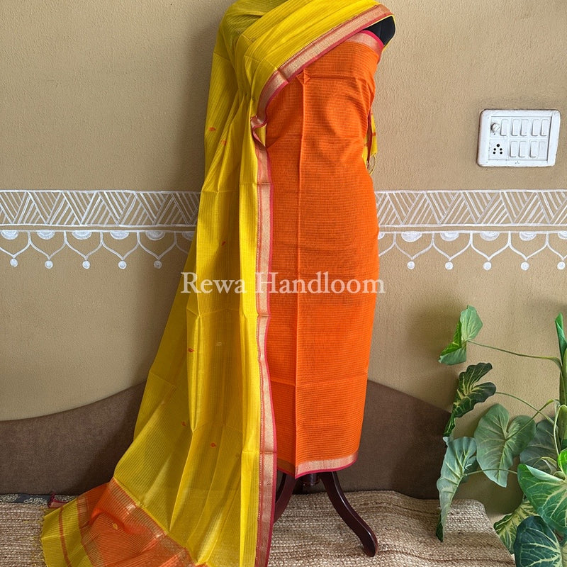 Maheshwari Motifs Top-Dupatta Set