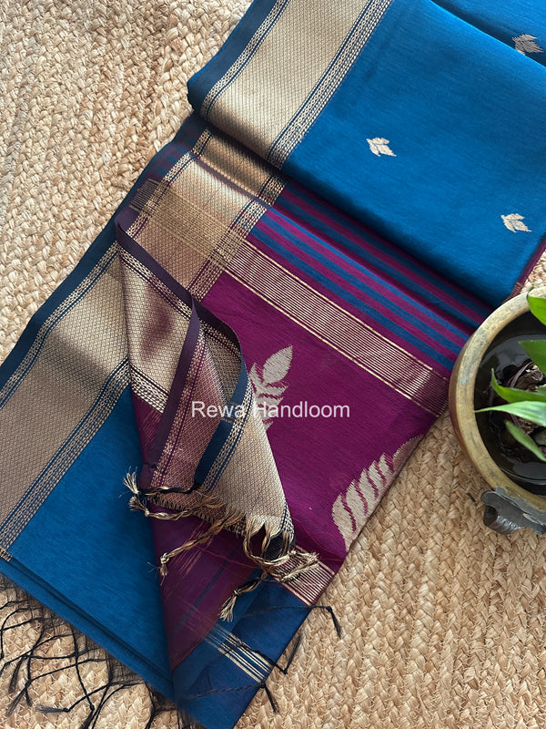  Butta Pallu Zari Border Saree Maheshwari Saree