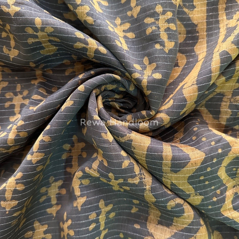 Tobacco Dabu Kashish Print Saree DKS05