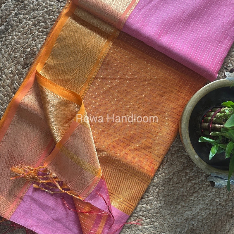 Maheshwari Zari Linning Saree