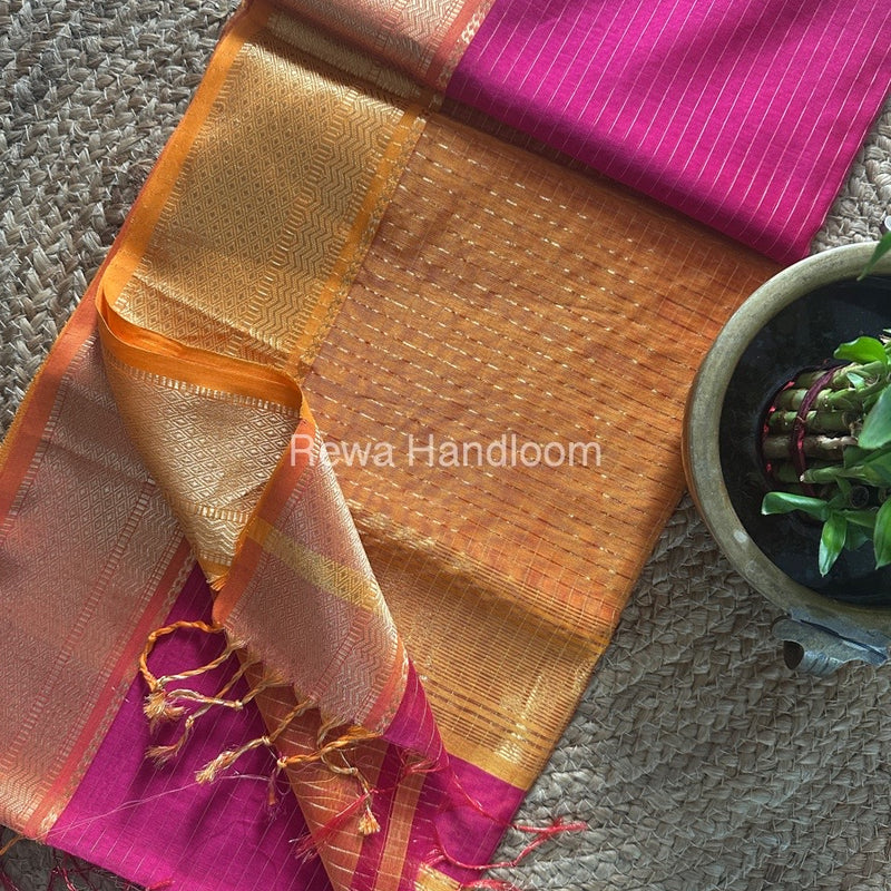 Maheshwari Zari Linning Saree