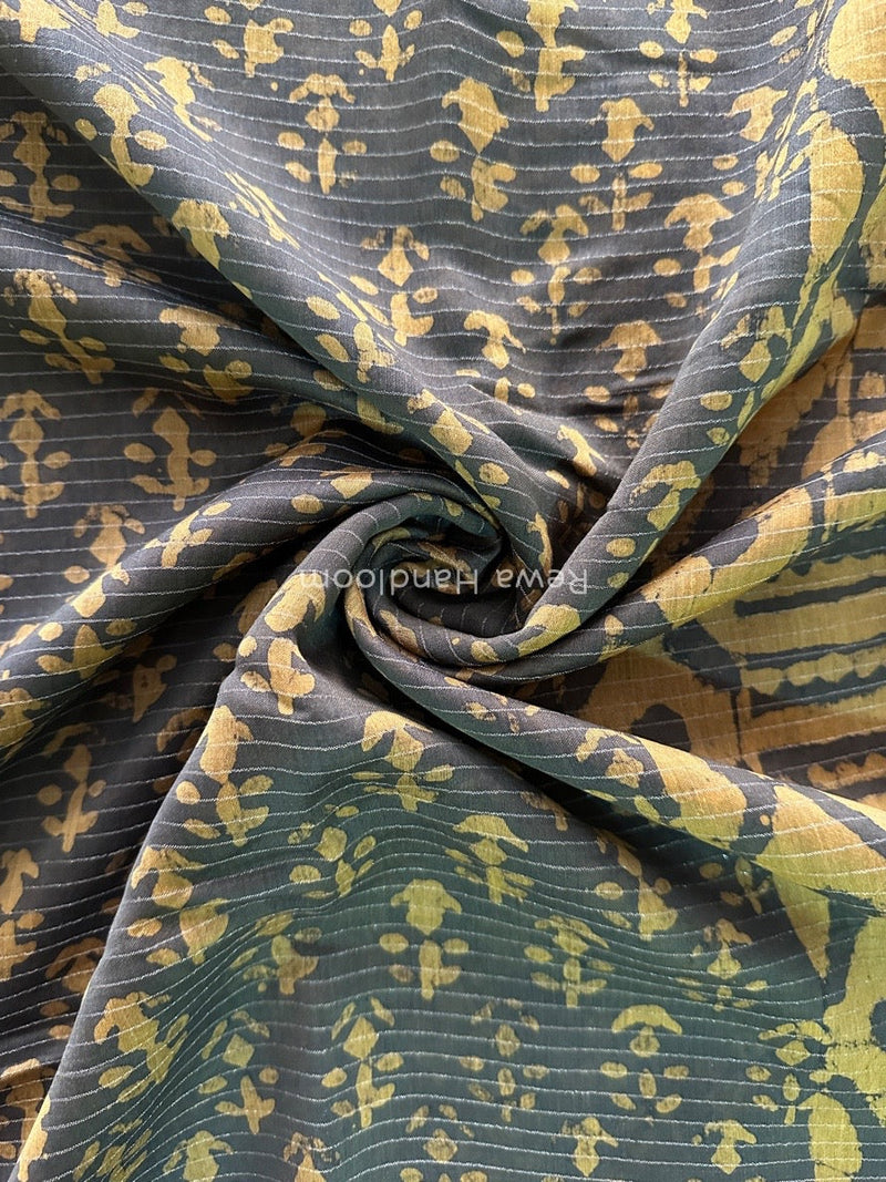 Tobacco Dabu Kashish Print Saree DKS04