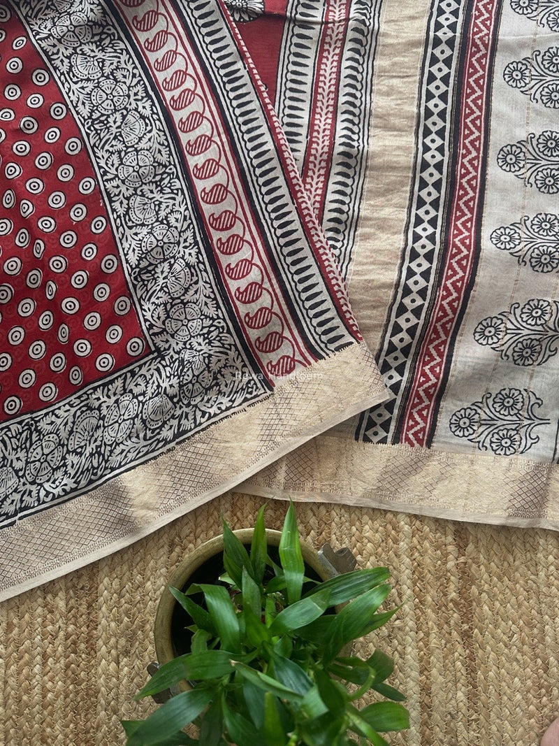 Maheshwari Bagh Print Saree