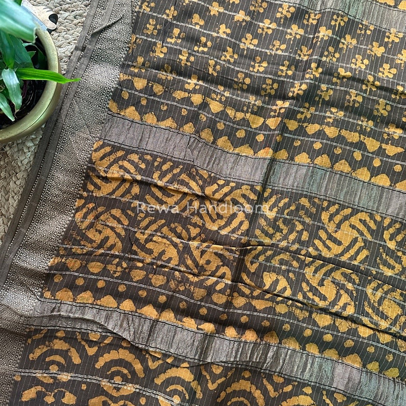 Tobacco Dabu Kashish Print Saree DKS06