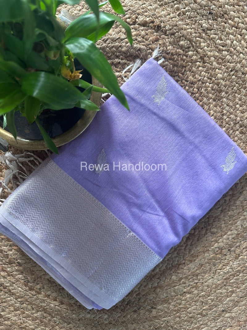 Maheshwari Lavender Silver Butti Saree SGSB013