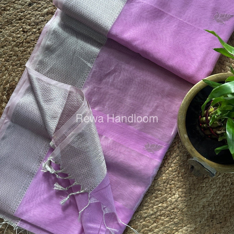 Maheshwari Silver Butti Saree