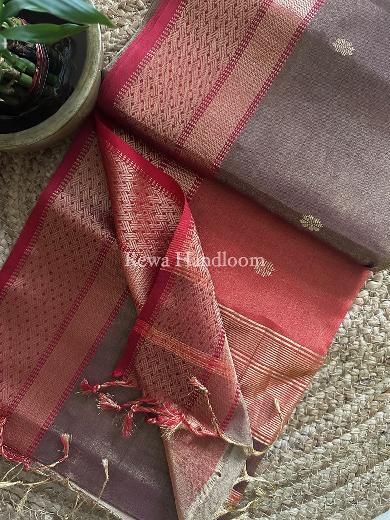 Maheshwari Tissue Butti Saree
