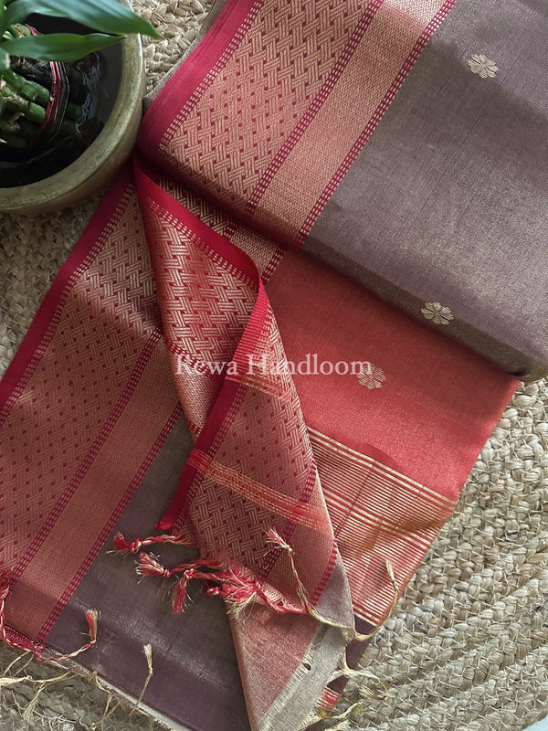 Maheshwari Tissue Butti Saree