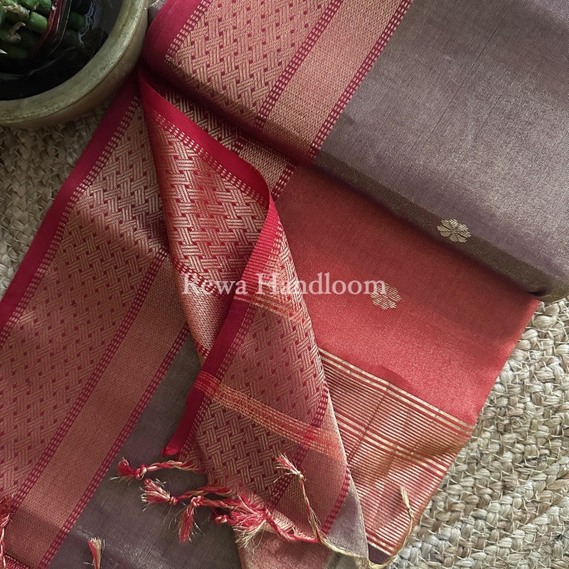 Maheshwari Tissue Butti Saree