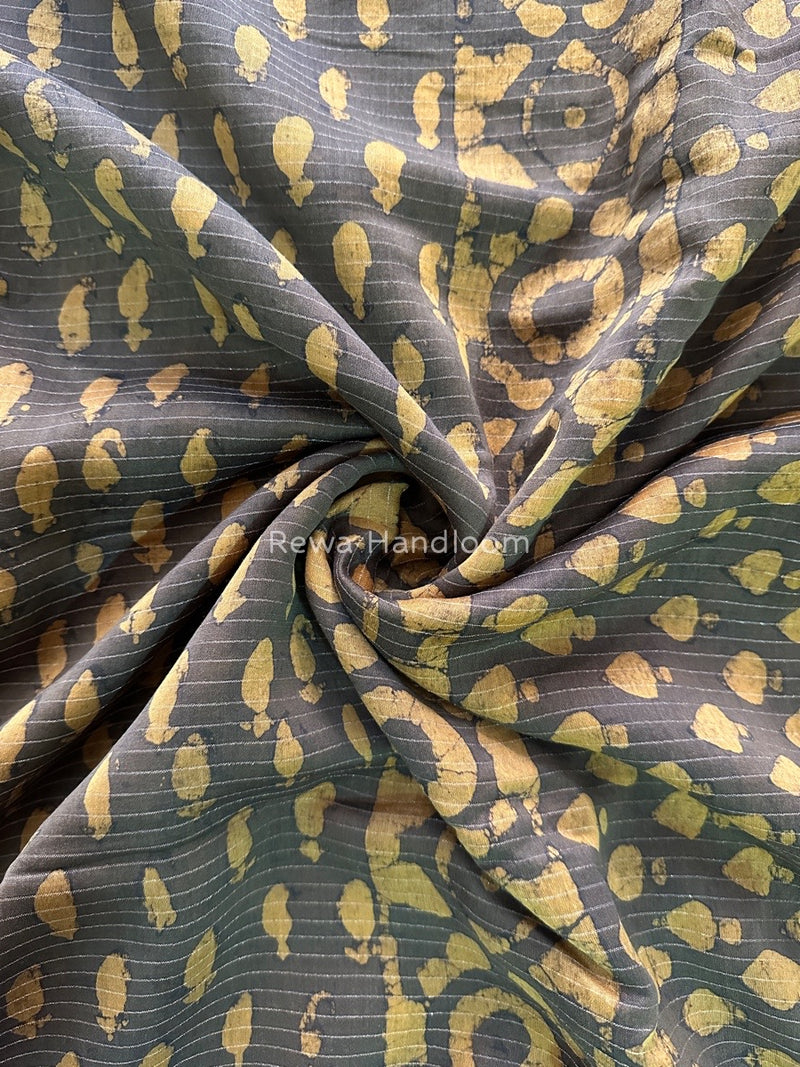 Tobacco Dabu Kashish Print Saree DKS01