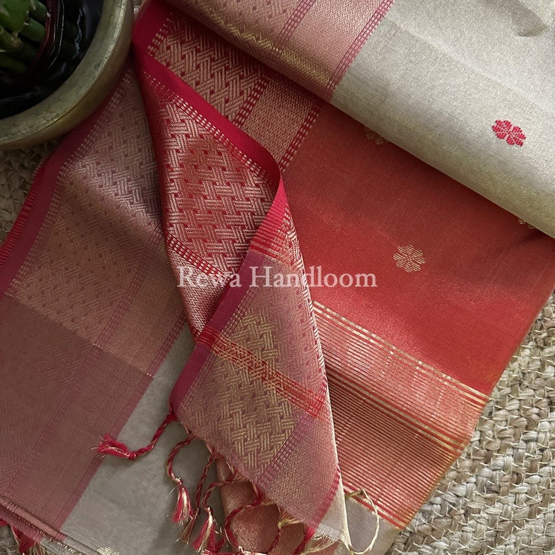 Maheshwari Tissue Butti Saree
