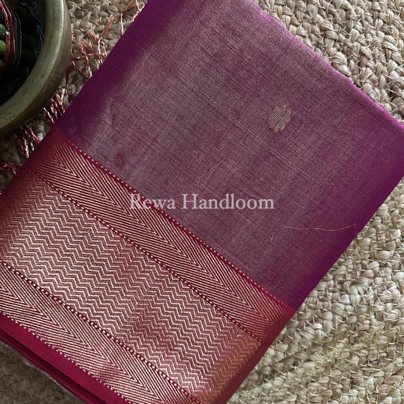 Maheshwari Purple Tissue Butti Saree TBBS033