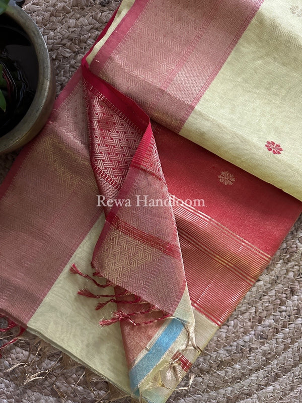 Maheshwari Tissue Butti Saree