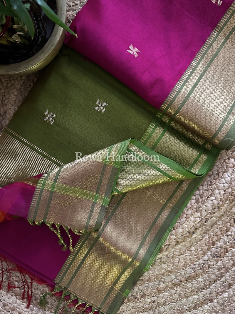 Maheshwari Zari Butti Saree