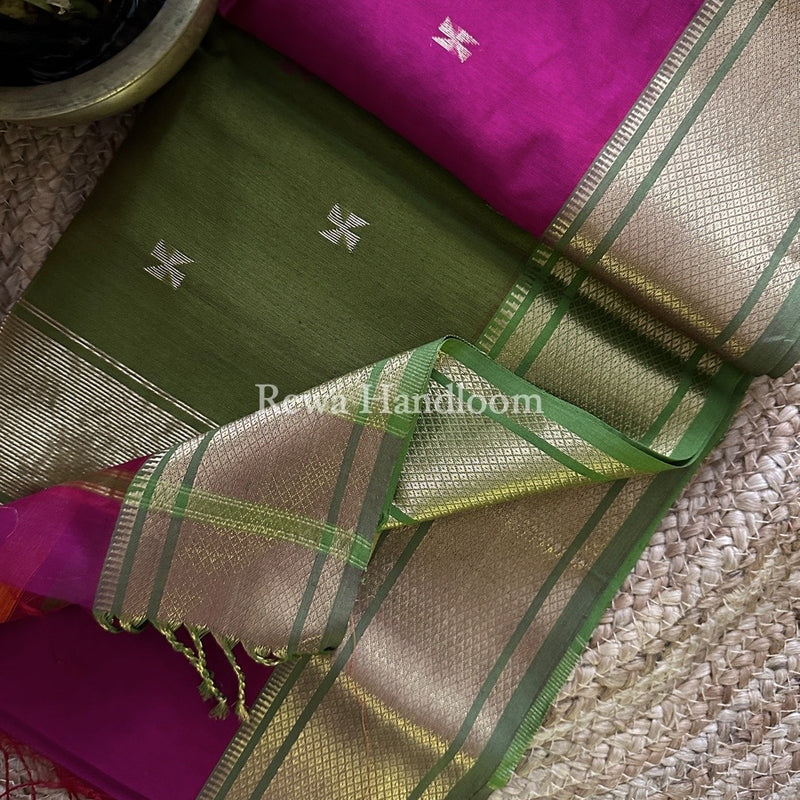 Maheshwari Zari Butti Saree
