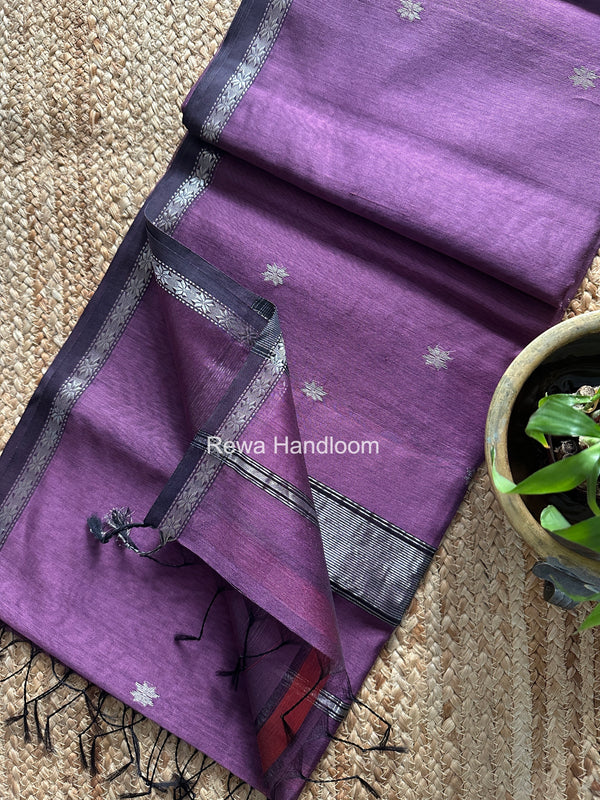 Maheshwari Silver Butti Saree