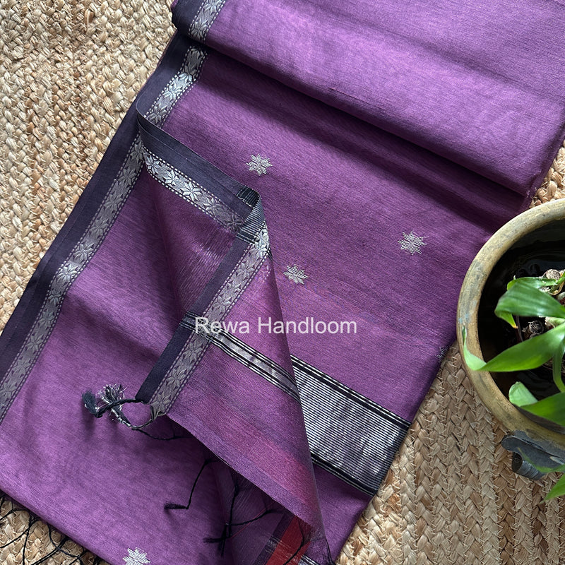Maheshwari Silver Butti Saree