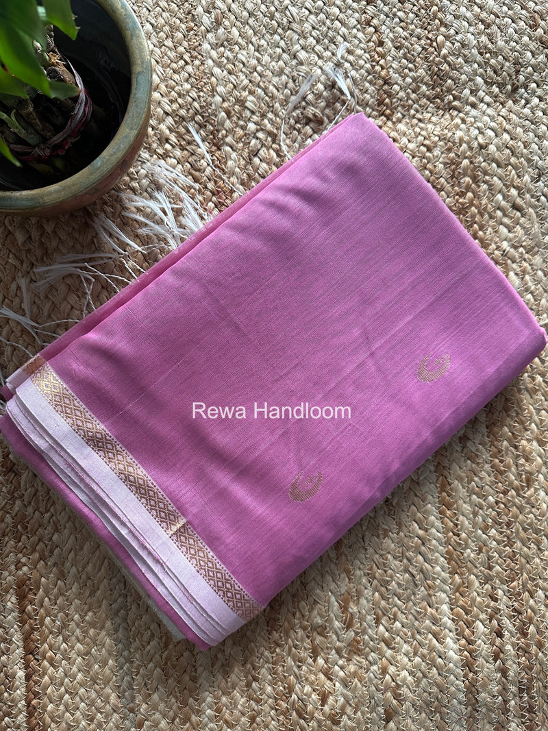 Pink Zari Butti Maheshwari Saree CBGS04