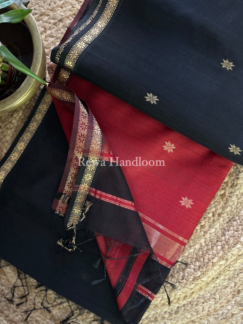  Zari Butti Maheshwari Saree