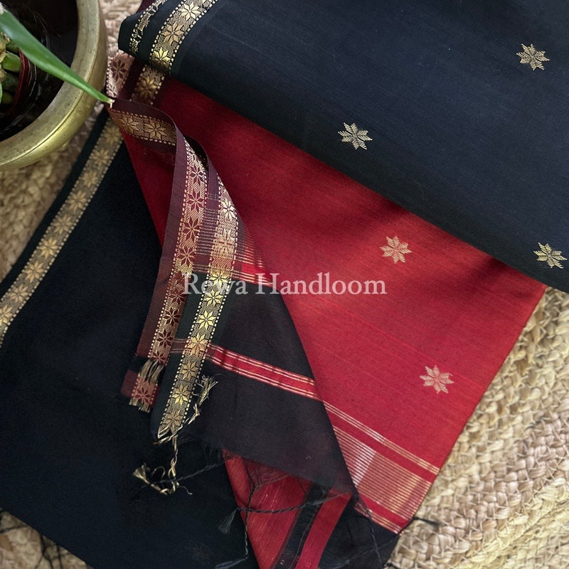  Zari Butti Maheshwari Saree