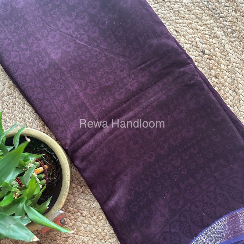 Maheshwari Light Purple Bagh Print Small Border Saree MTBS07