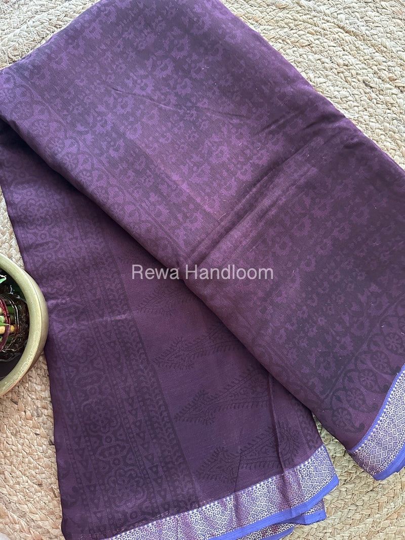 Maheshwari Bagh Print Small Border Saree