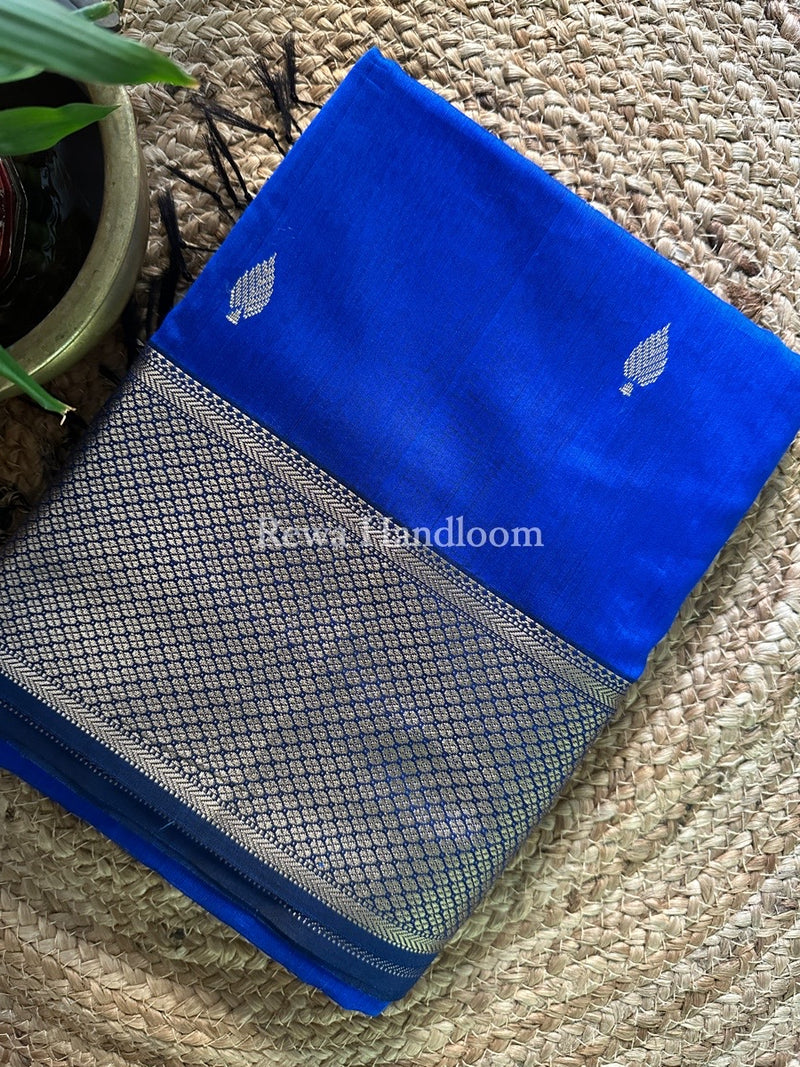Maheshwari Royal Blue Resham Thread Butti Saree RBS21