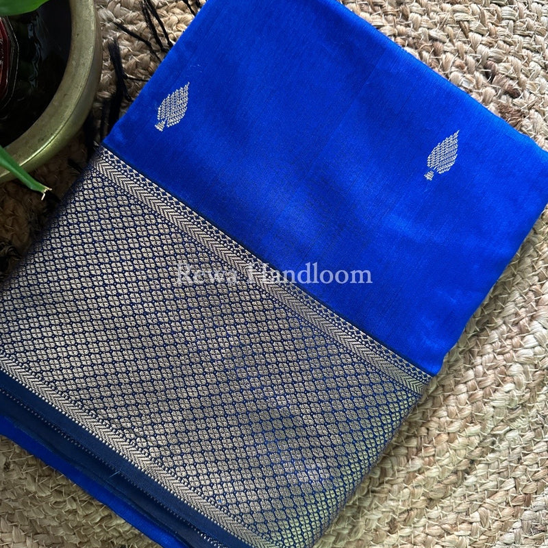 Maheshwari Royal Blue Resham Thread Butti Saree RBS21