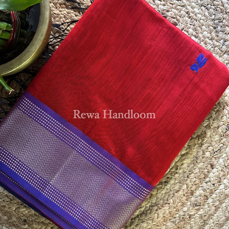 Maheshwari Red Resham Thread Butti Saree RBS24