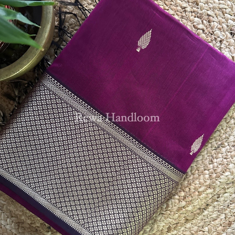 Maheshwari Magenta Resham Thread Butti Saree RBS25