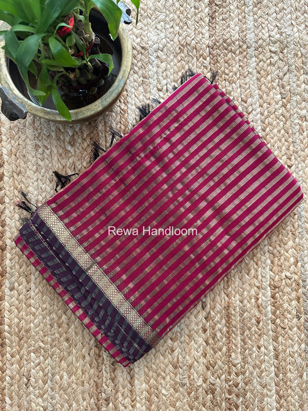 Maheshwari Rani Pink Tissue Silk Saree TZLS024