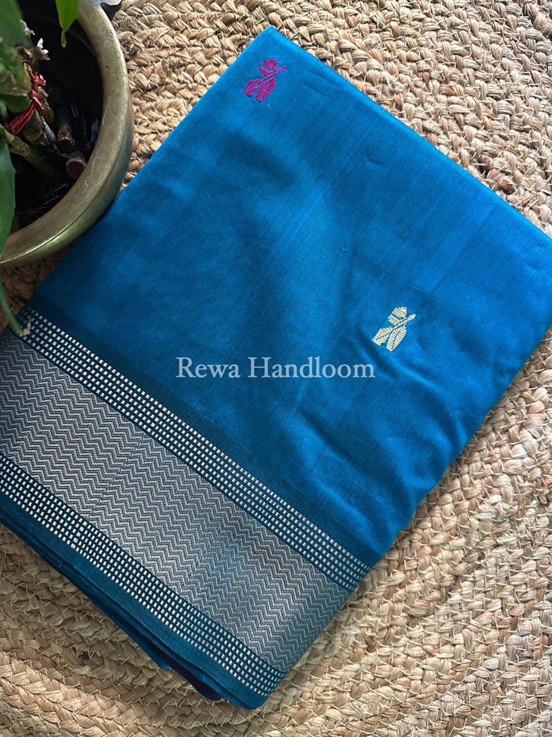 Maheshwari Rama Green Resham Thread Butti Saree RBS32