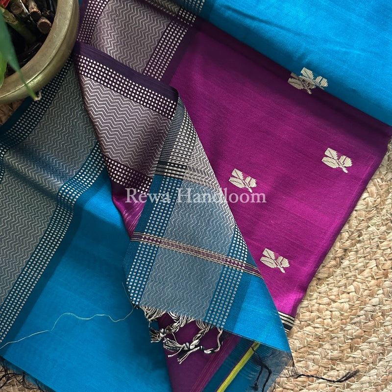 Maheshwari Resham Thread Butti Saree