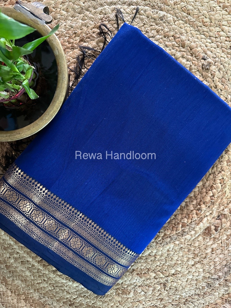 Maheshwari Blue Zari Skirt Saree ZS096