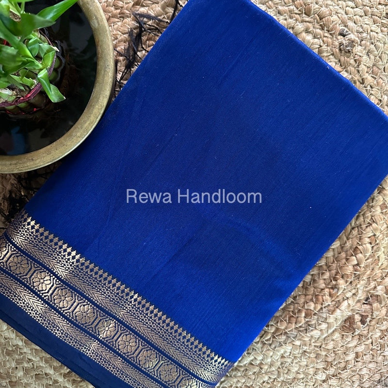 Maheshwari Blue Zari Skirt Saree ZS096