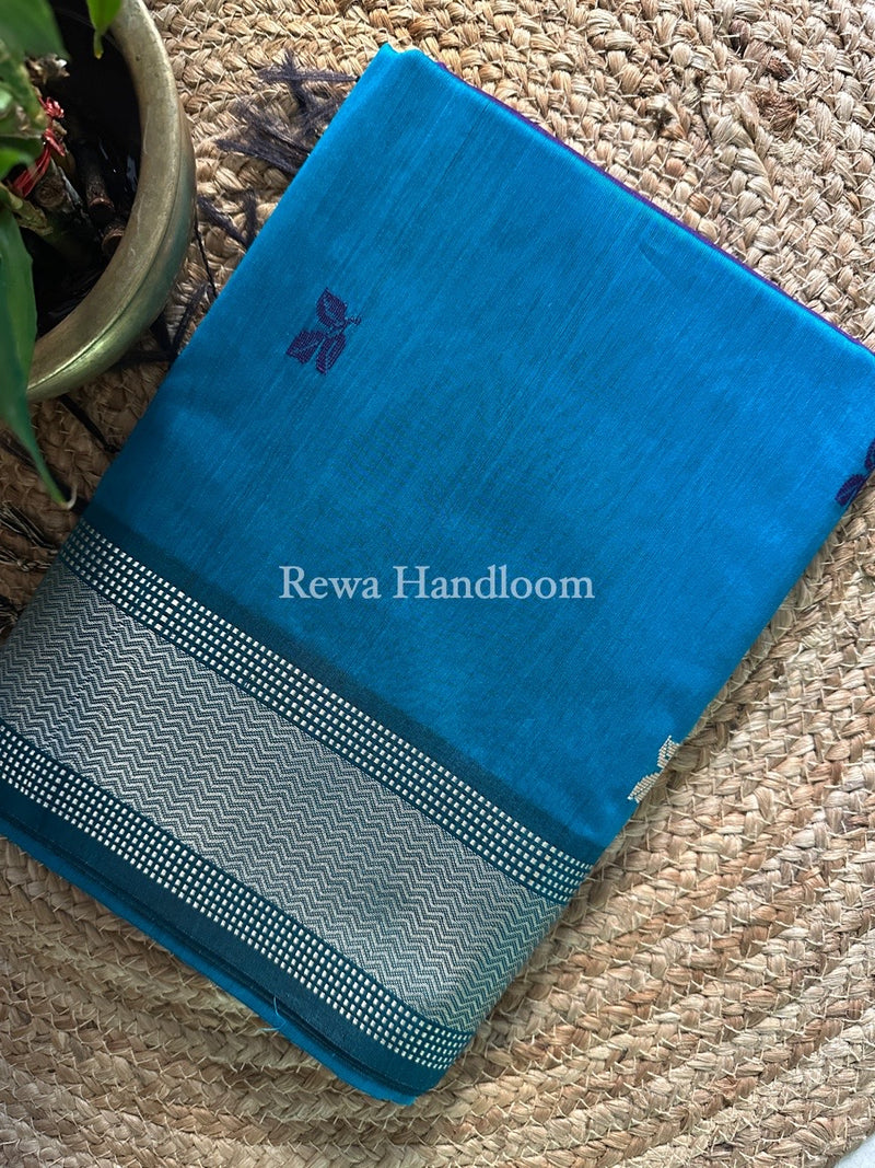 Maheshwari Rama Green Resham Thread Butti Saree RBS36