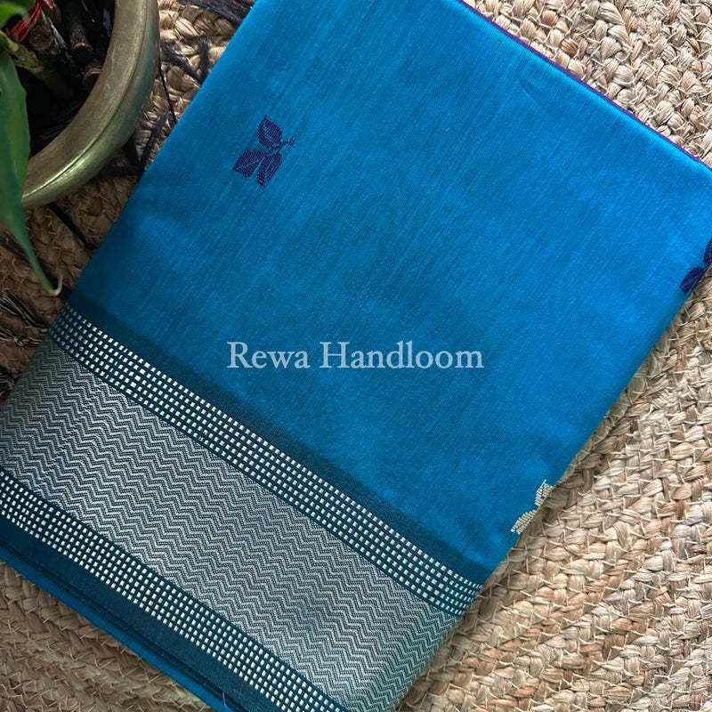 Maheshwari Rama Green Resham Thread Butti Saree RBS36