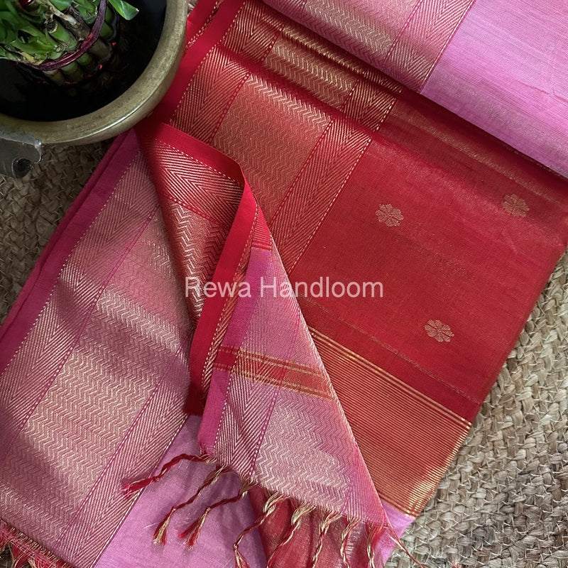 Maheshwari Tissue Butti Saree