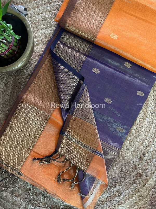 Maheshwari Tissue Butti Saree