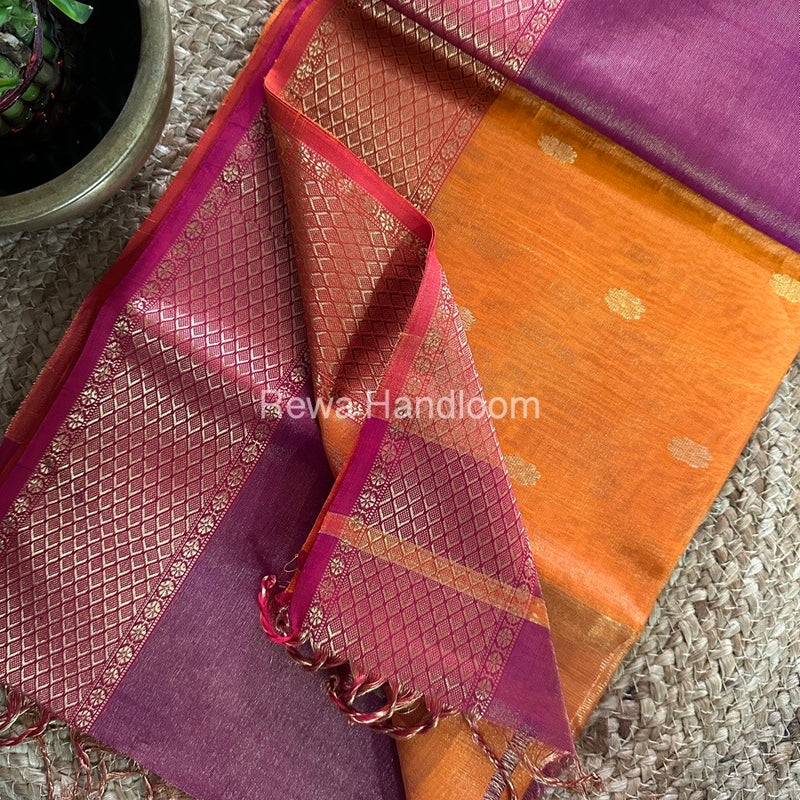 Maheshwari Tissue Butti Saree